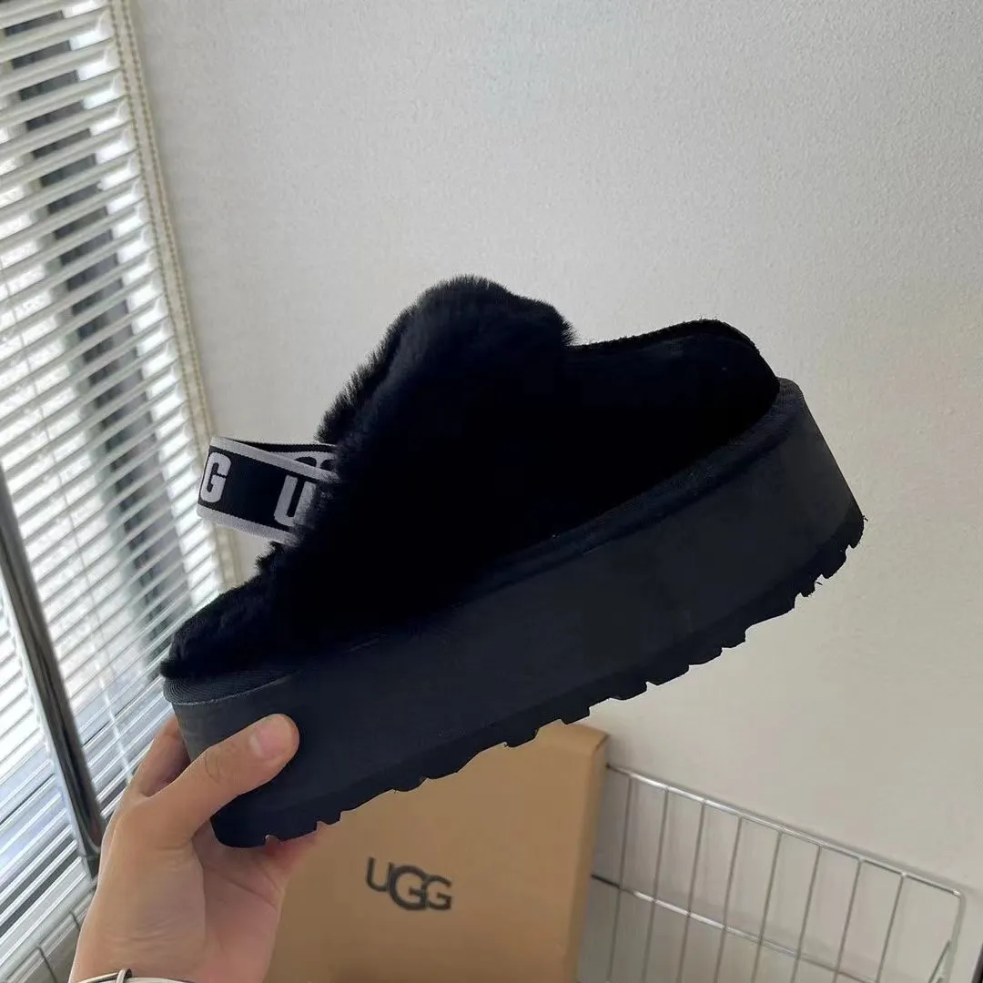 💰 480 UGG sheepskin all-in-one snow boots official website recommends 3474 5-layer 5 cm thick-soled slippers. Color: chocolate, mustard, black, gray, maroon, dusk pink. Size: 35-41